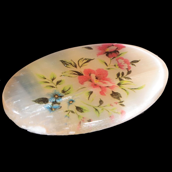 Брошь «Цветы», 2,8х4,5 см, селенит