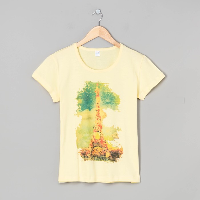 Футболка женская, цвет жёлтый, размер 50