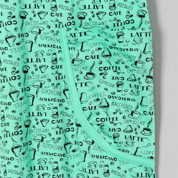 Платье домашнее женское, цвет зелёный, размер 44