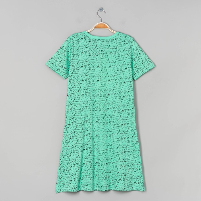 Платье домашнее женское, цвет зелёный, размер 44