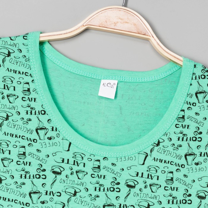 Платье домашнее женское, цвет зелёный, размер 52