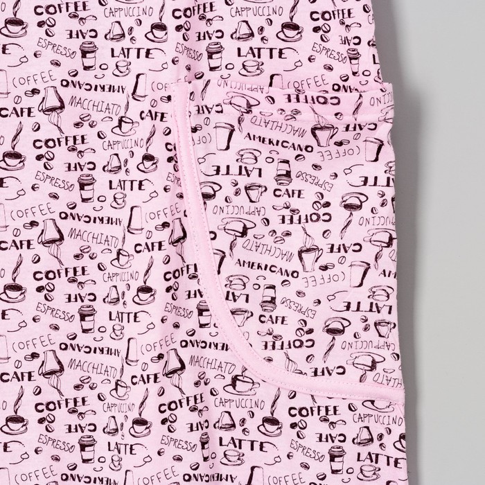 Платье домашнее женское, цвет розовый, размер 48