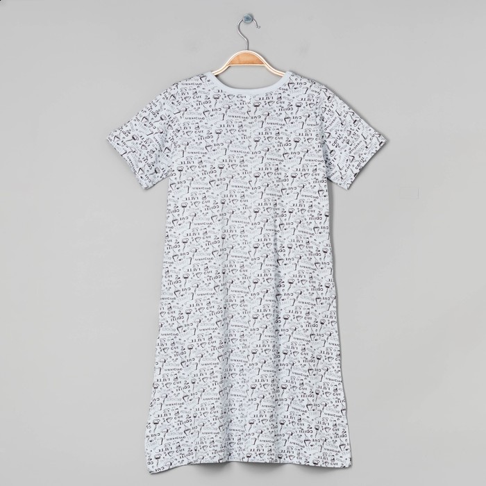 Платье домашнее женское, цвет серый, размер 48