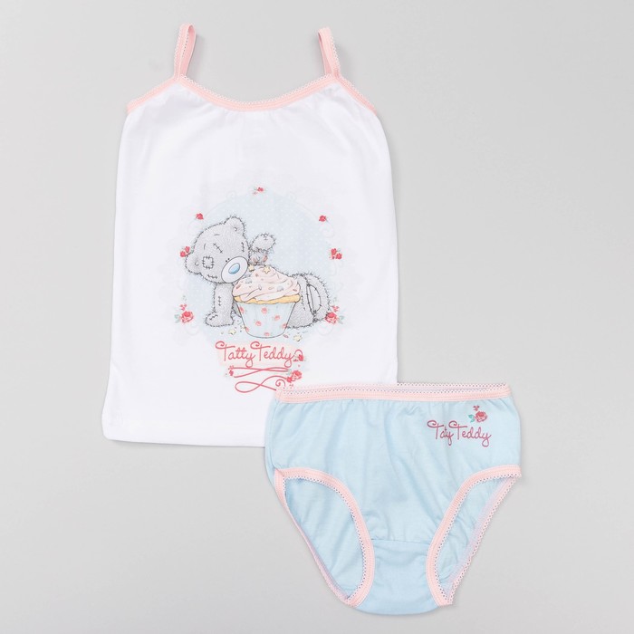 Комплект для девочки "Мишки Тедди", рост 110-116 см, цвет белый Т102