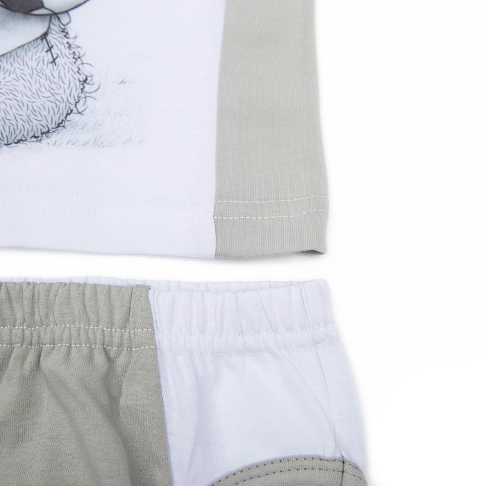 Комплект для мальчика "Мишки Тедди", рост 98-104 см, цвет белый Т103