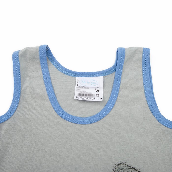 Комплект для мальчика "Мишки Тедди", рост 122-128 см, цвет серый Т104