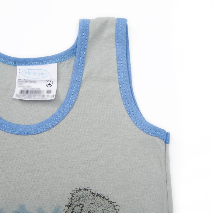 Комплект для мальчика "Мишки Тедди", рост 122-128 см, цвет серый Т104