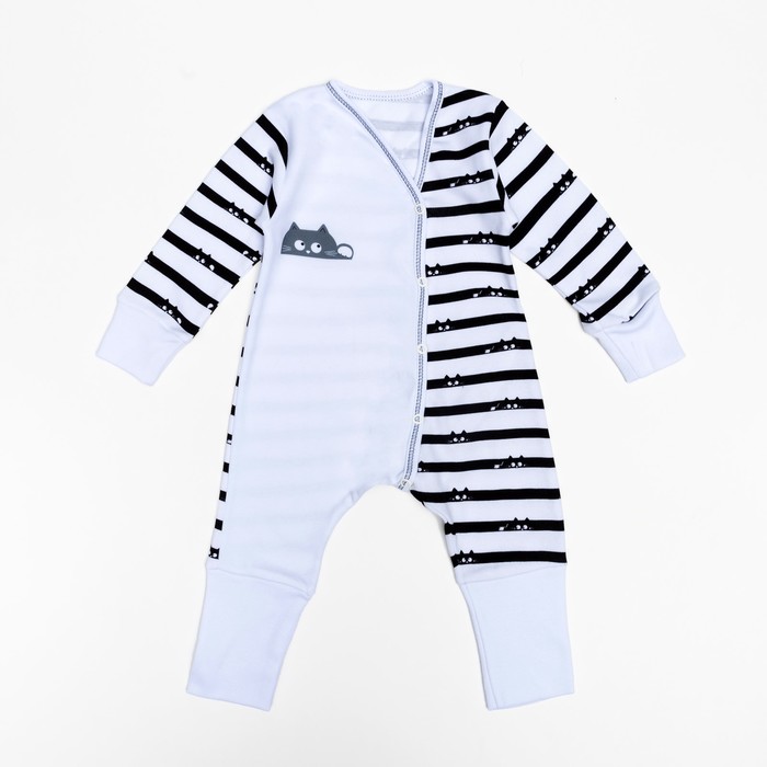 Комбинезон (Бамбинизон), рост 62 см, цвет белый Н301_М