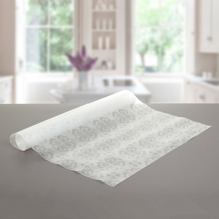 Коврик противоскользящий "Клевер" 45х90 см, цвет прозрачный, EVA