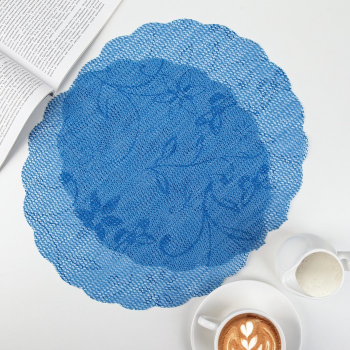 Набор салфеток сервировочных "Вьющиеся цветы" 2 шт, 33 см, цвет МИКС