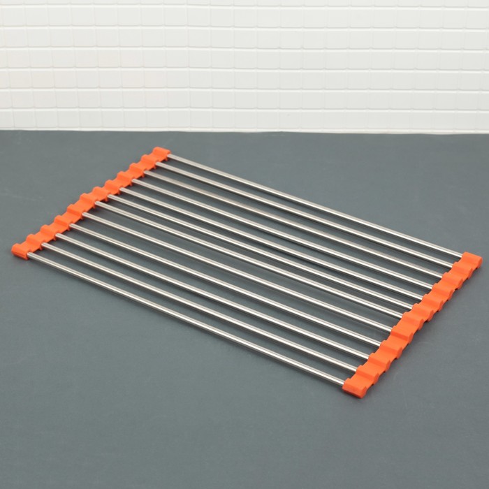 Сушилка для посуды на раковину 37х22х1 см, цвет МИКС