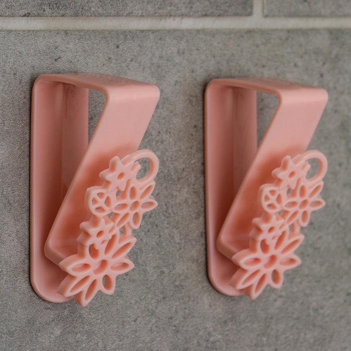 Набор крючков на дверь, 6,7х2,7х3 см, 2 шт, микс дизайнов