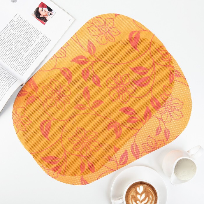 Набор салфеток сервировочных "Вьющиеся цветы" 2 шт, 44х29 см, цвет МИКС