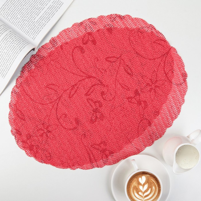 Набор салфеток сервировочных "Вьющиеся цветы" 2 шт, 45х33 см, цвет МИКС