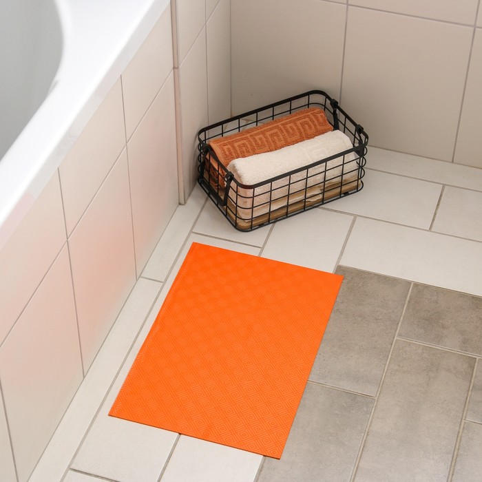 Коврик противоскользящий "Ромбы", цвет МИКС