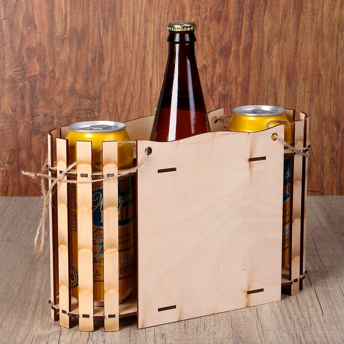 Ящик для пива "Пиво пенное", ручка-лента, 28х10,5х18см