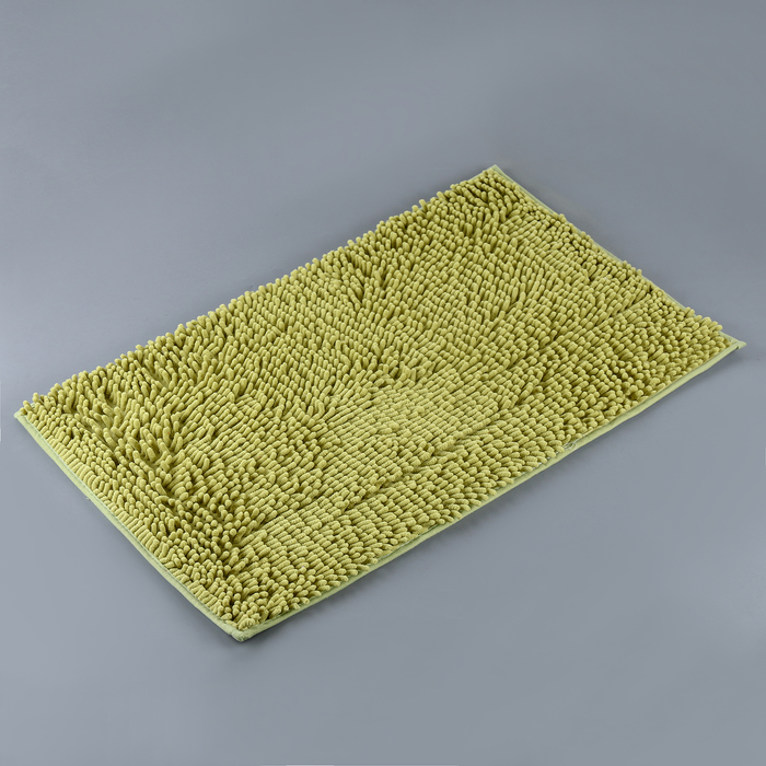 Коврик для ванной "Букли длинные", цвет фисташковый