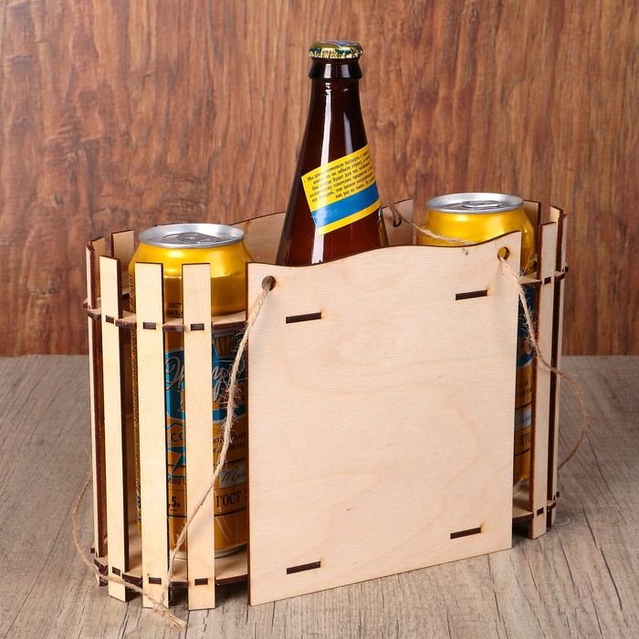 Ящик для пива "Делу время, пиво щас", ручка-лента, 28х10,5х18см