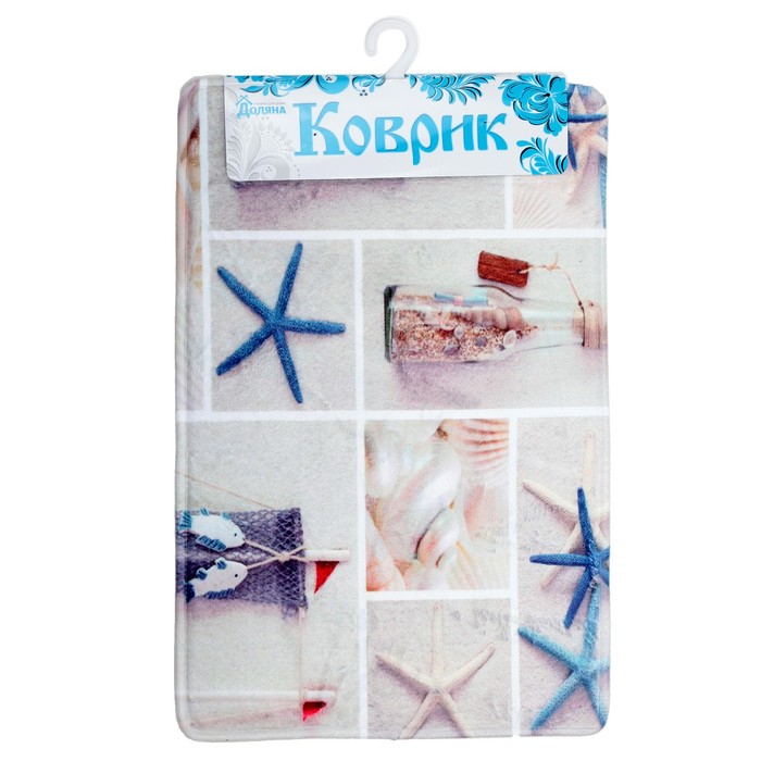 Коврик для ванной "Морской коллаж"