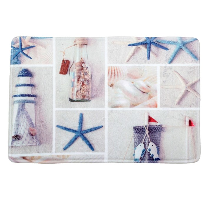 Коврик для ванной "Морской коллаж"