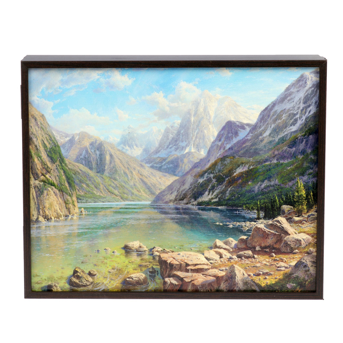 Ключница  "Озеро в горах" 20х25х5 см