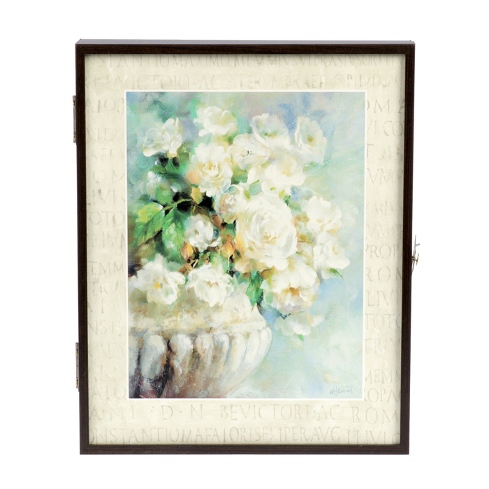 Ключница "Букет белых роз" 20х25х5 см