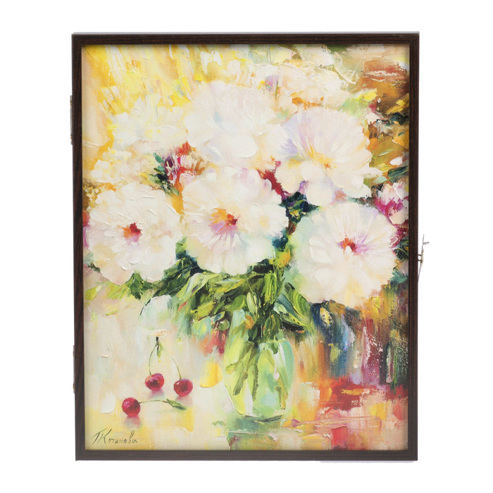 Ключница  "Пионы"  20х25х5 см