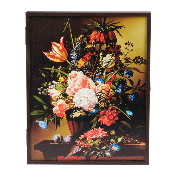 Ключница "Натюрморт с богомолом" 20х25х5 см