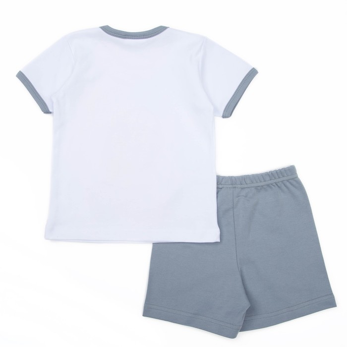 Пижама для мальчика "Мишки тедди", рост 98-104 см, цвет серый Мт 108