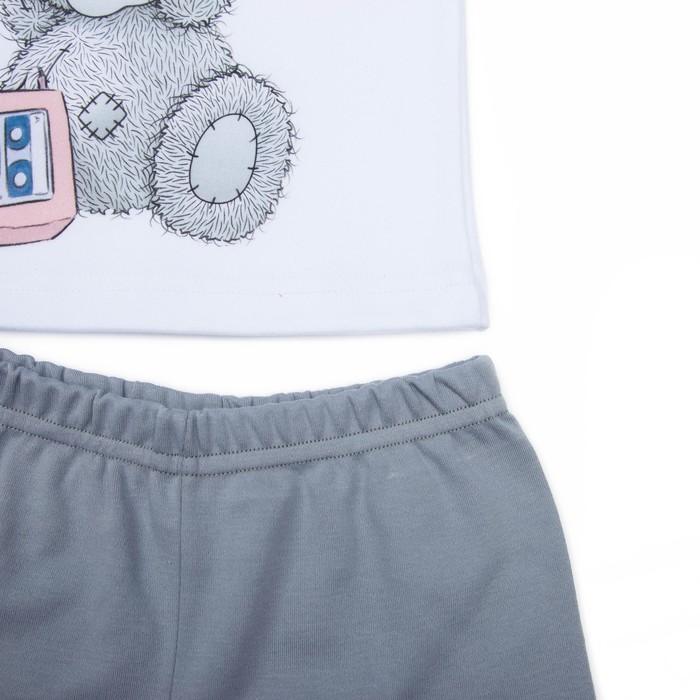 Пижама для мальчика "Мишки тедди", рост 98-104 см, цвет серый Мт 108