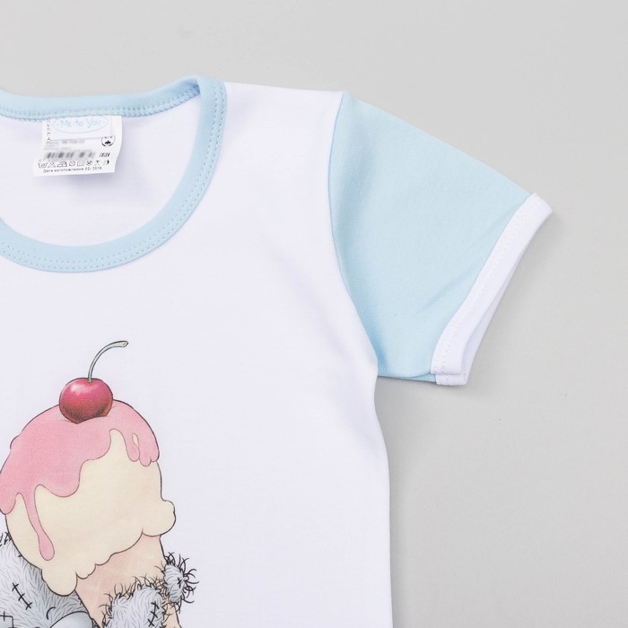 Пижама для девочки "Мишки-Тедди", рост 98-104 см, цвет голубой мт105