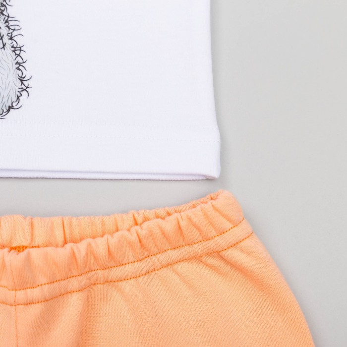 Пижама длядевочки "Мишки-Тедди", рост 104-110 см, цвет персиковый мт105