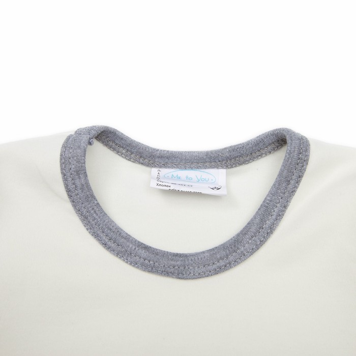 Пижама для девочки "Мишки -Тедди", рост 98-104 см, цвет белый/серый Т125