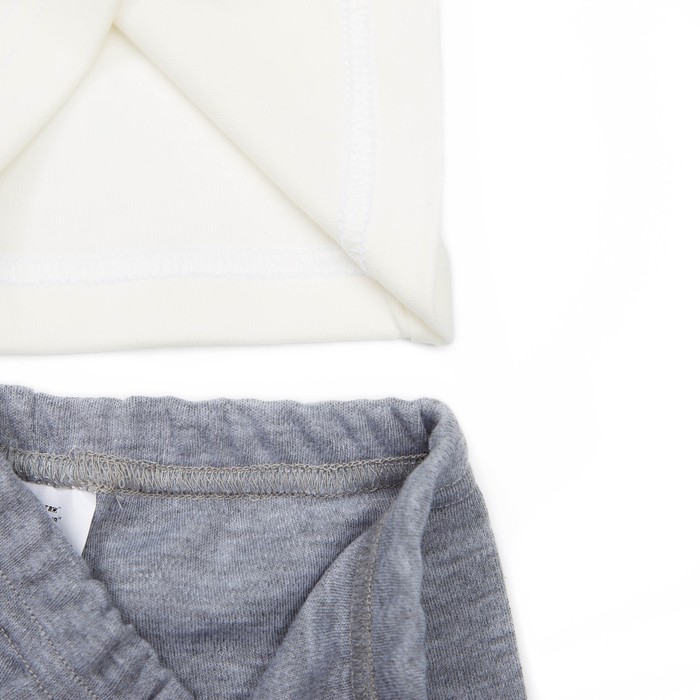 Пижама для девочки "Мишки -Тедди", рост 98-104 см, цвет белый/серый Т125