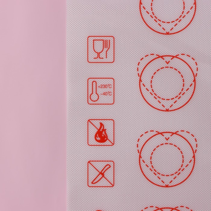 фото Силиконовый коврик для макаронс армированный доляна, 40×30 см, цвет микс