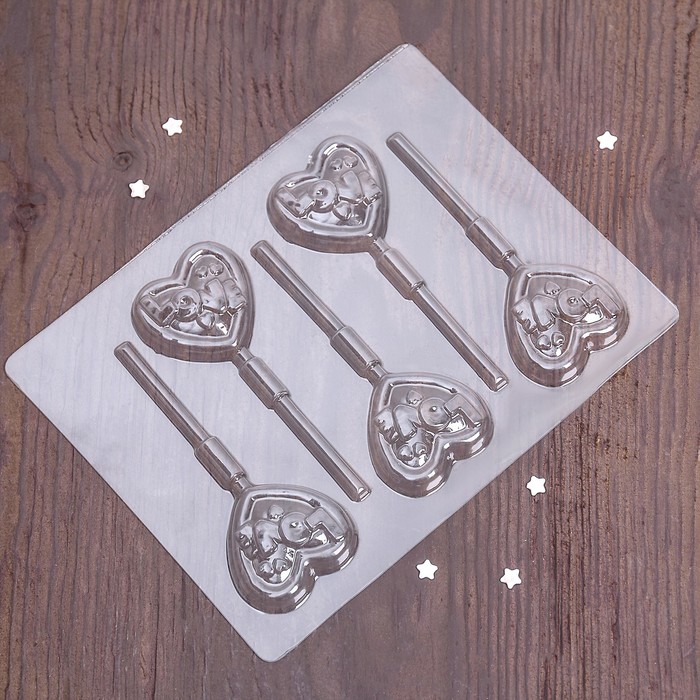 Молд для кейк-попсов "Сердца" 24х18,3х1 см