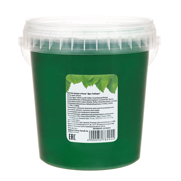 Густое мыло в баню "Дух Сибири", 850 мл