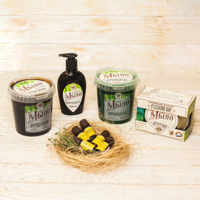 Густое мыло в баню "Берёзовый сок", 850 мл