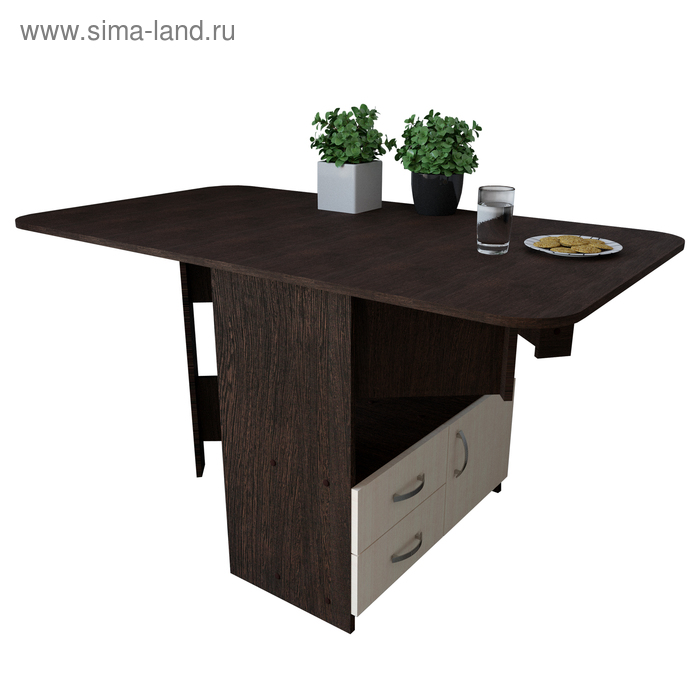 

Стол-книга 800 × 380(1400) × 750, Дуб венге/Дуб молочный