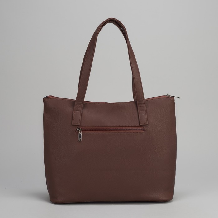 Сумка женская, отдел на молнии, наружный карман, цвет бежевый/бордовый