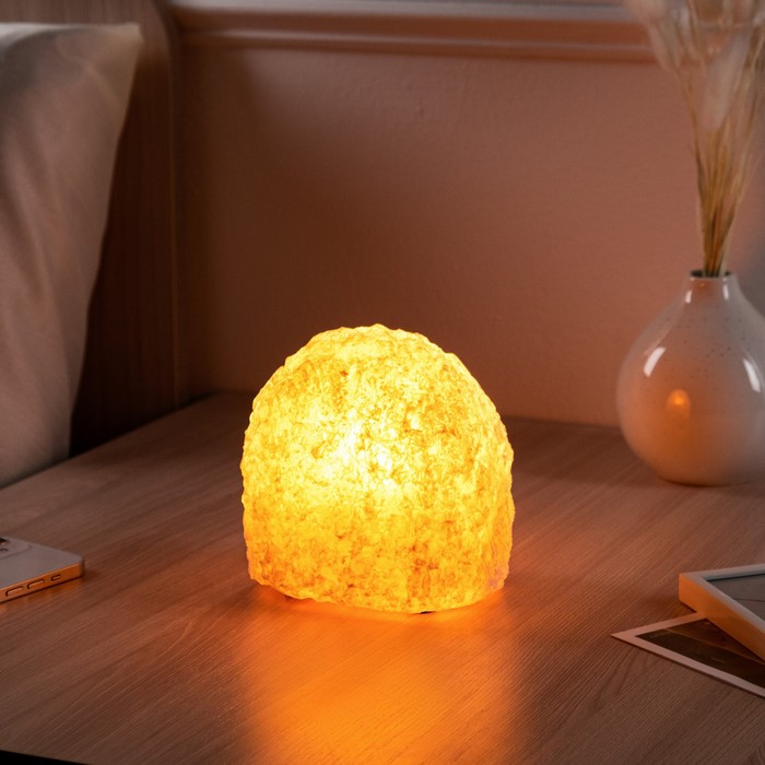 фото Соляная лампа "феерия гора", цельный кристалл, 14 см ваше здоровье