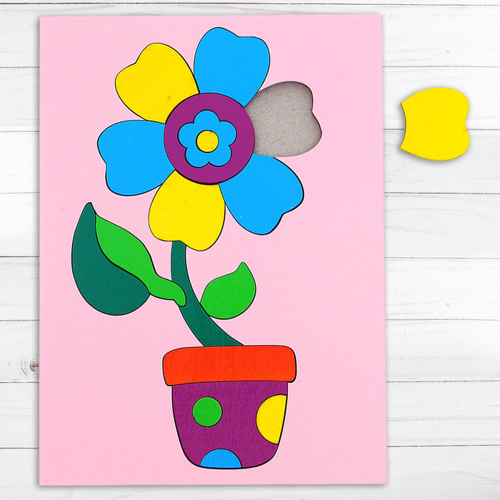 Головоломка "Собери картинку: цветочек", 18 элементов