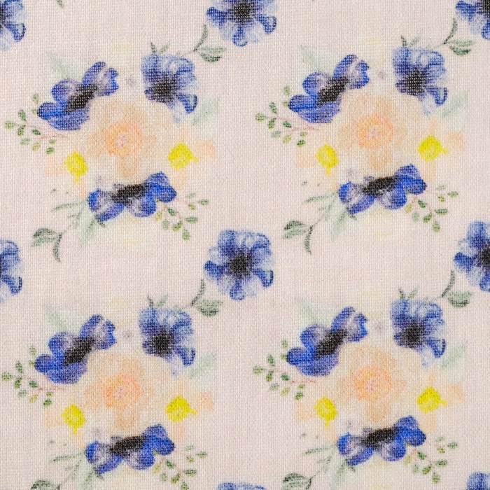 Ткани для пэчворка "Акварельные пионы", 120г/кв.м, №1