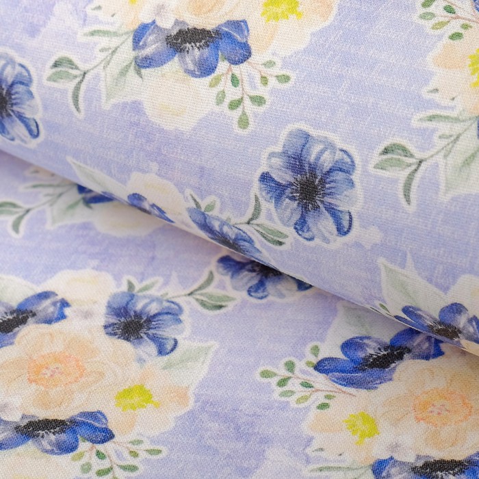 Ткани для пэчворка "Акварельные пионы", 120г/кв.м, №2