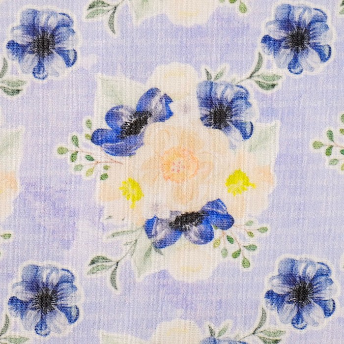 Ткани для пэчворка "Акварельные пионы", 120г/кв.м, №2