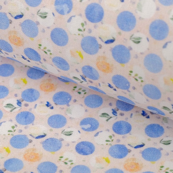 Ткани для пэчворка "Акварельные пионы", 120г/кв.м, №3