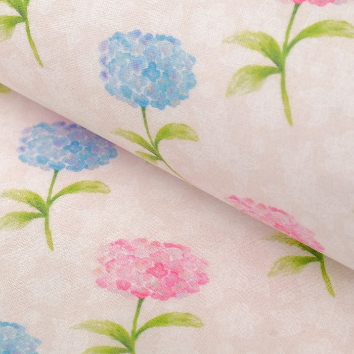 Ткани для пэчворка "Весенняя гортензия", 120г/кв.м, №2