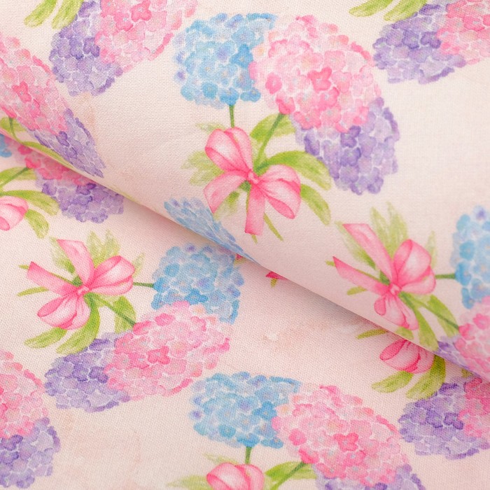 Ткани для пэчворка "Весенняя гортензия", 120г/кв.м, №5