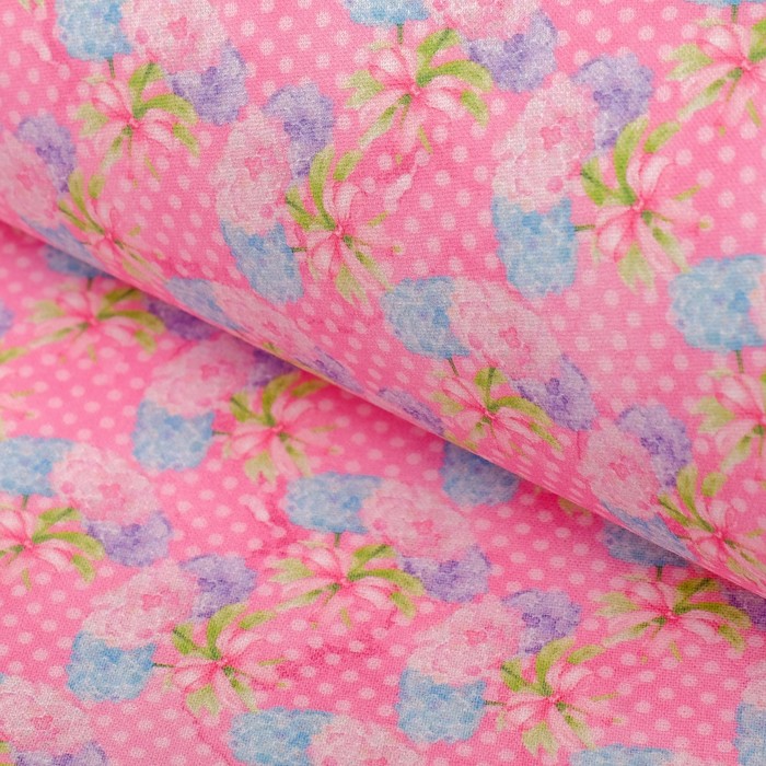 Ткани для пэчворка "Весенняя гортензия", 120г/кв.м, №8