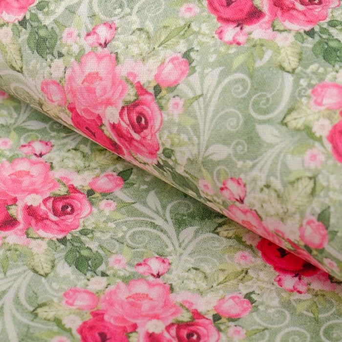 Ткани для пэчворка &quot;Великолепный розарий&quot;, 120г/кв.м, №4